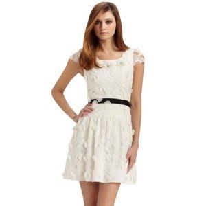 BCBGMaxAzria | EMMIE Embroidered Floral Mini-Dress | Size 12